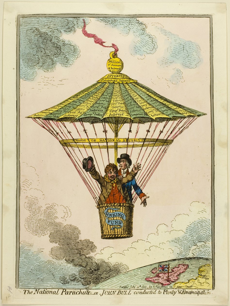 Národní padák od James Gillray