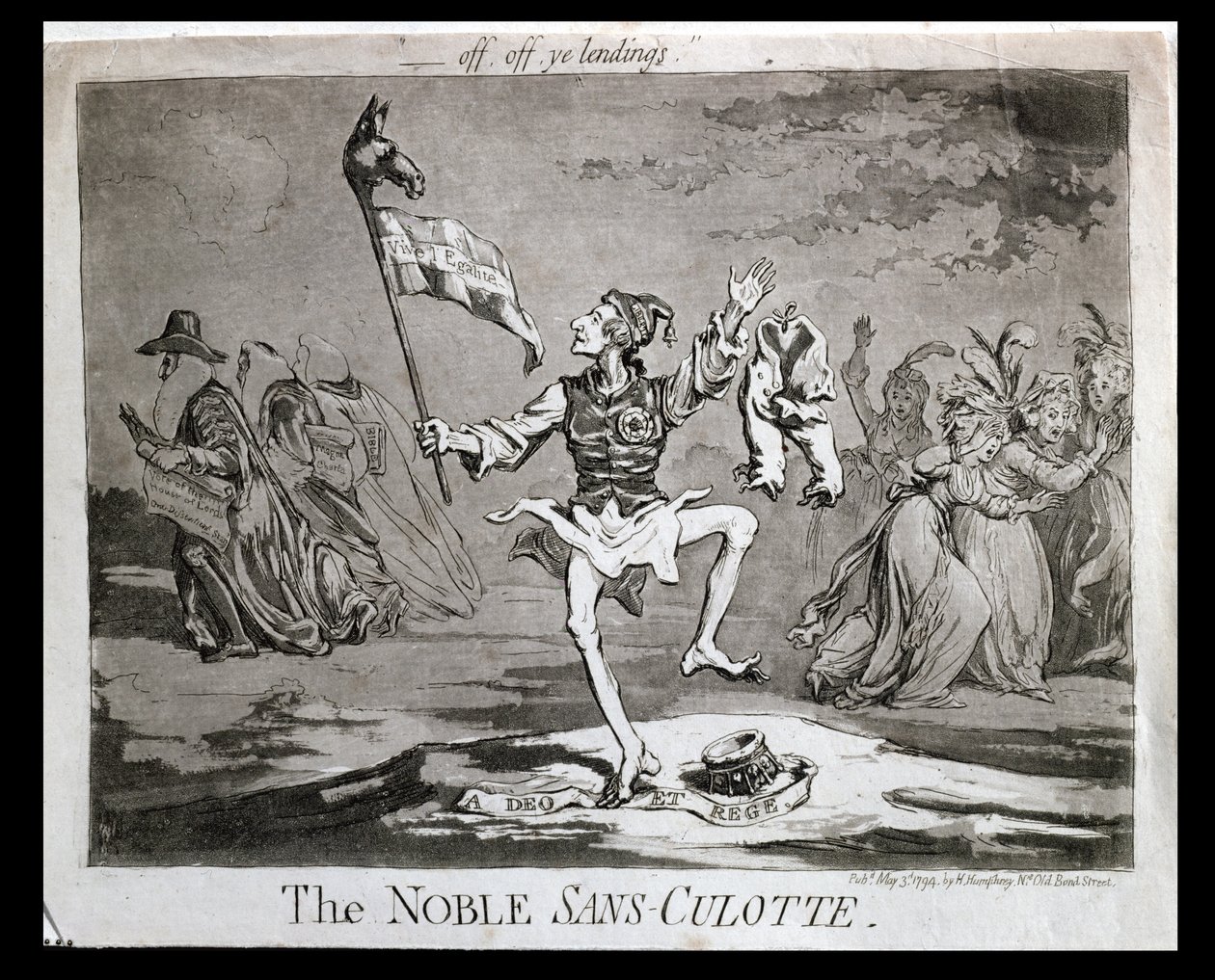 The Noble Sans-Culotte, kterou vydala Hannah Humphrey v roce 1794 od James Gillray