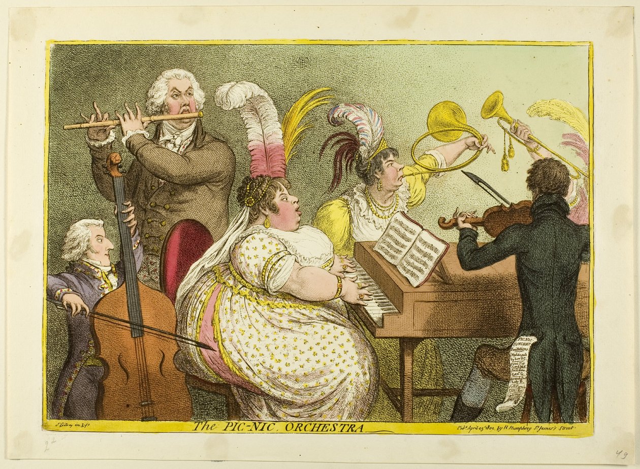 Orchestr Pic-Nic od James Gillray