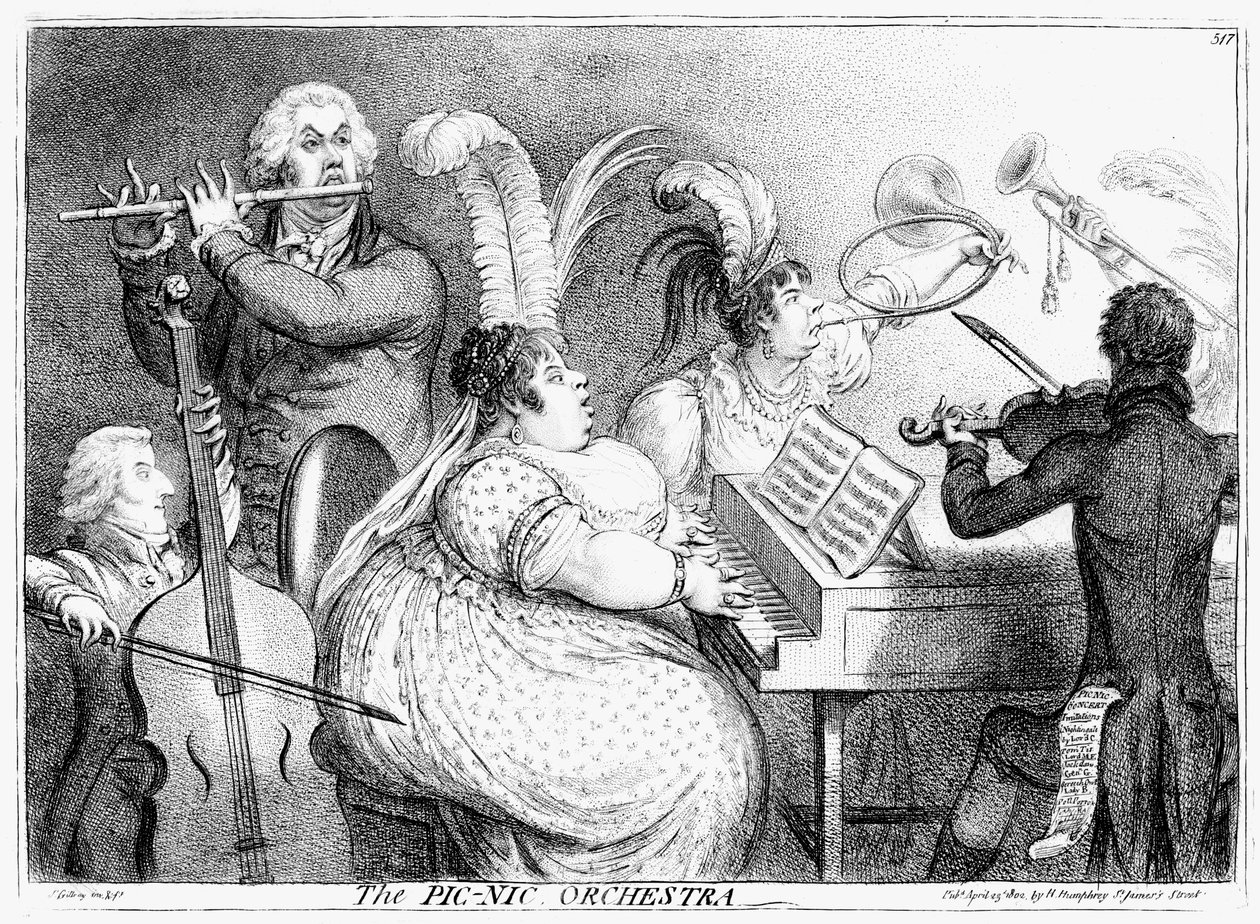 Pic-Nic Orchestra, James Gilray, 1802 od James Gillray