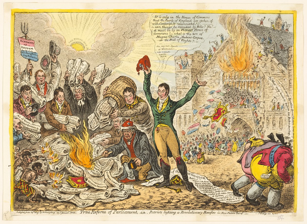 Skutečná reforma parlamentu od James Gillray