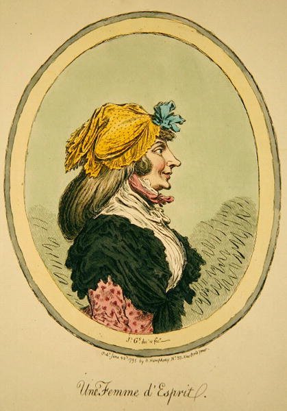 A Woman of the Spirit, kterou vydala Hannah Humphrey od James Gillray