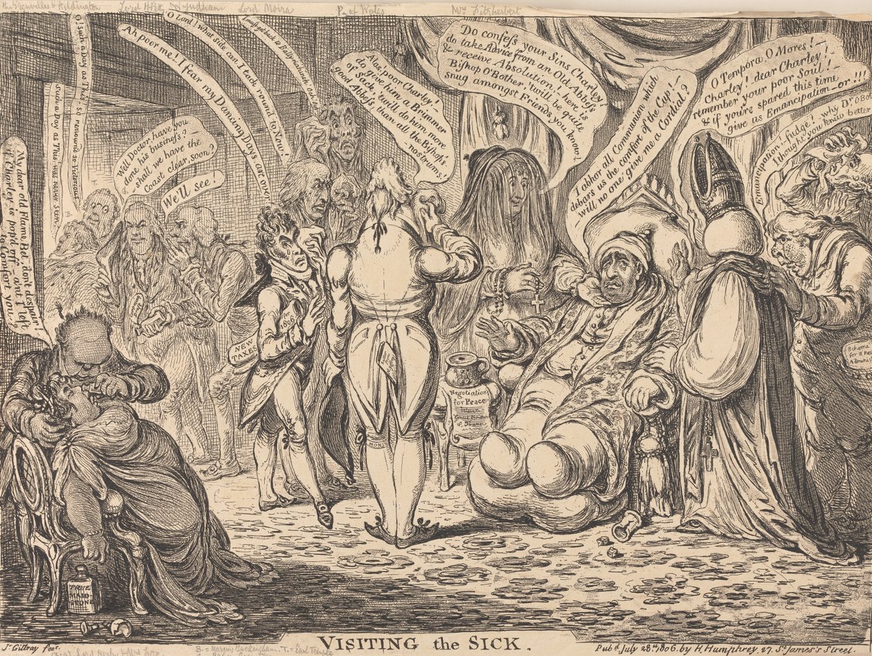 Návštěva nemocných od James Gillray