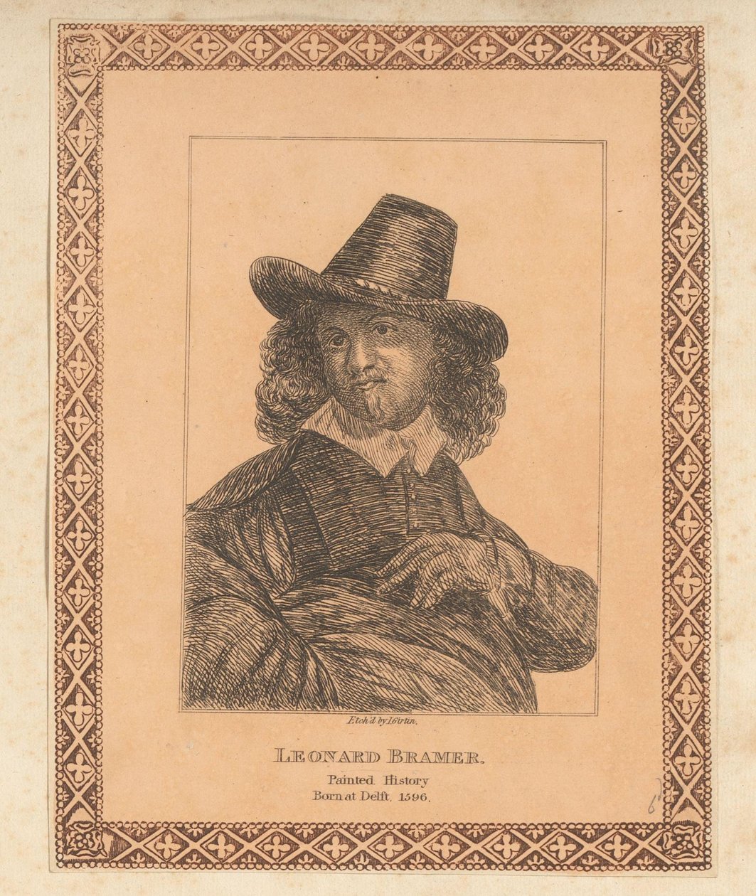 Portrét van Leonaerta Bramera Leonard Bramer (titul na objektu) od James Girtin