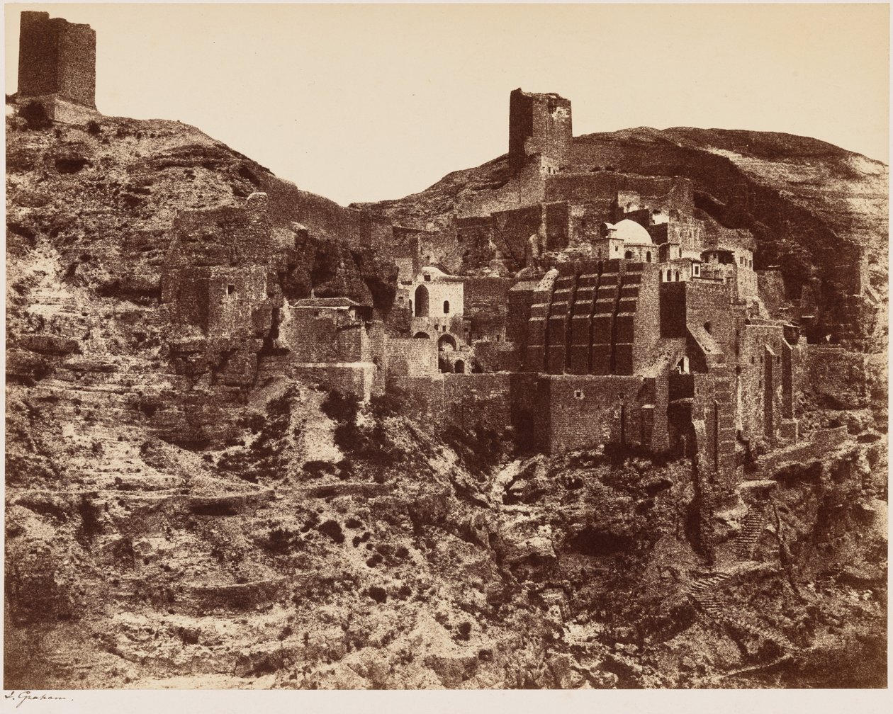 Klášter Mar Saba,c. 1855 (foto) od James Graham