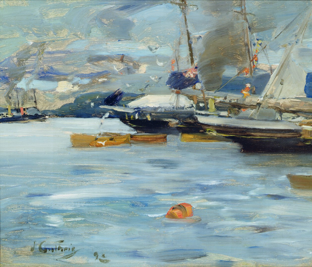 Kotvící jachty, Oban, 1893 od James Guthrie