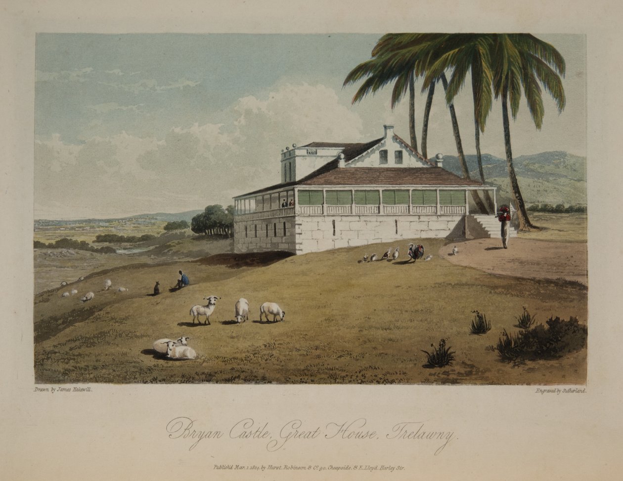 Bryan Castle, Great House, Trelawny od James Hakewill