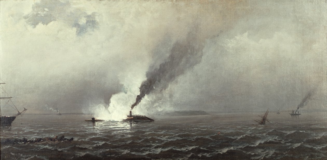 Monitor a Merrimac, 1874-75 od James Hamilton