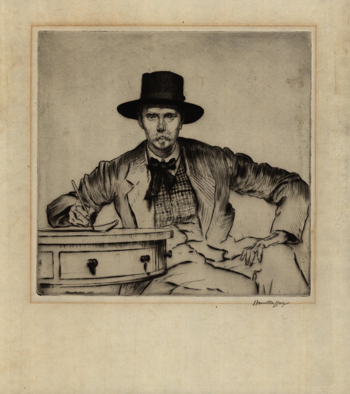 Portrét rytce J. Hamiltona Haye, 1915 (suchý lept) od James Hamilton Hay