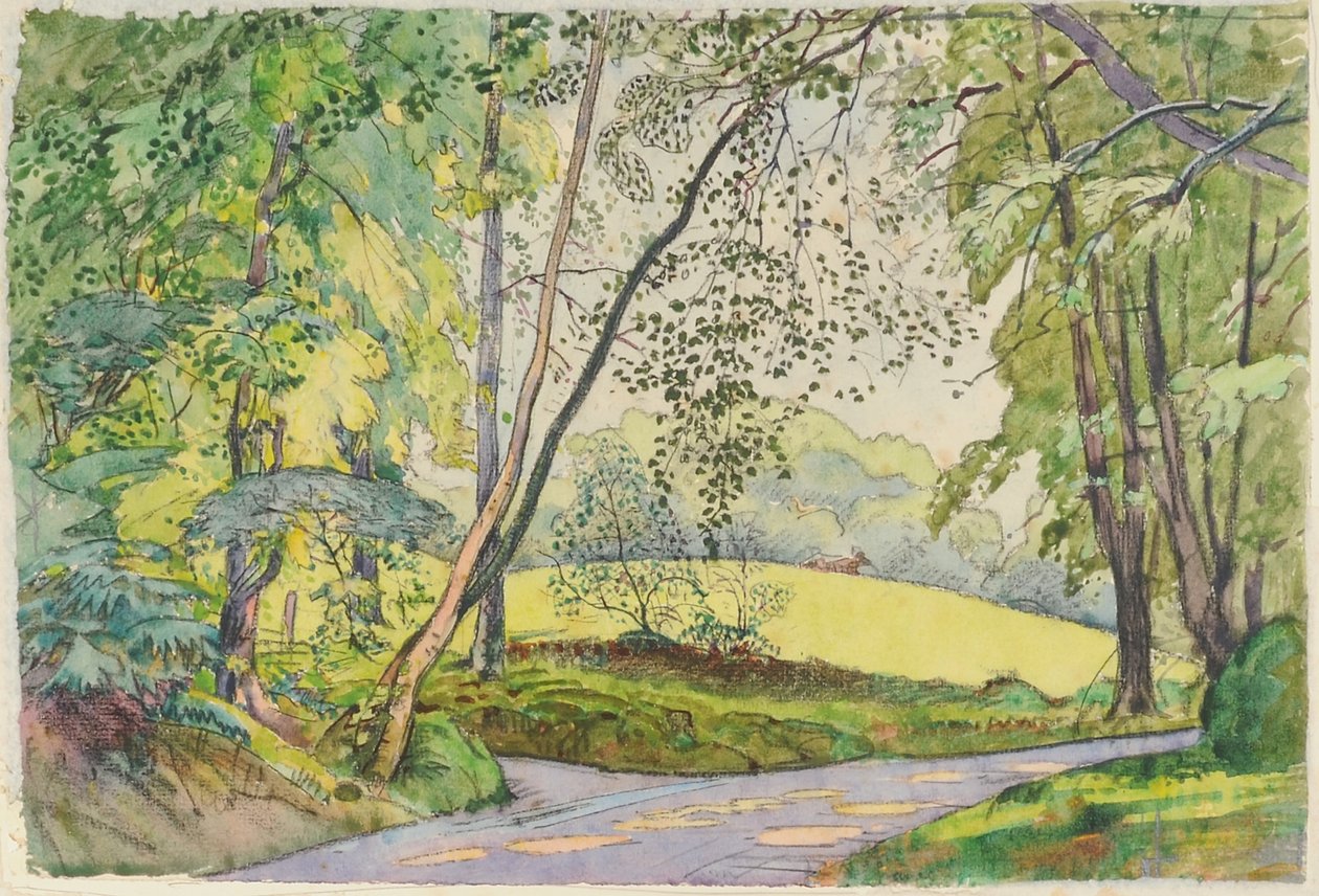 Through the Trees, 1910-15 (wc na papíře) od James Hamilton Hay