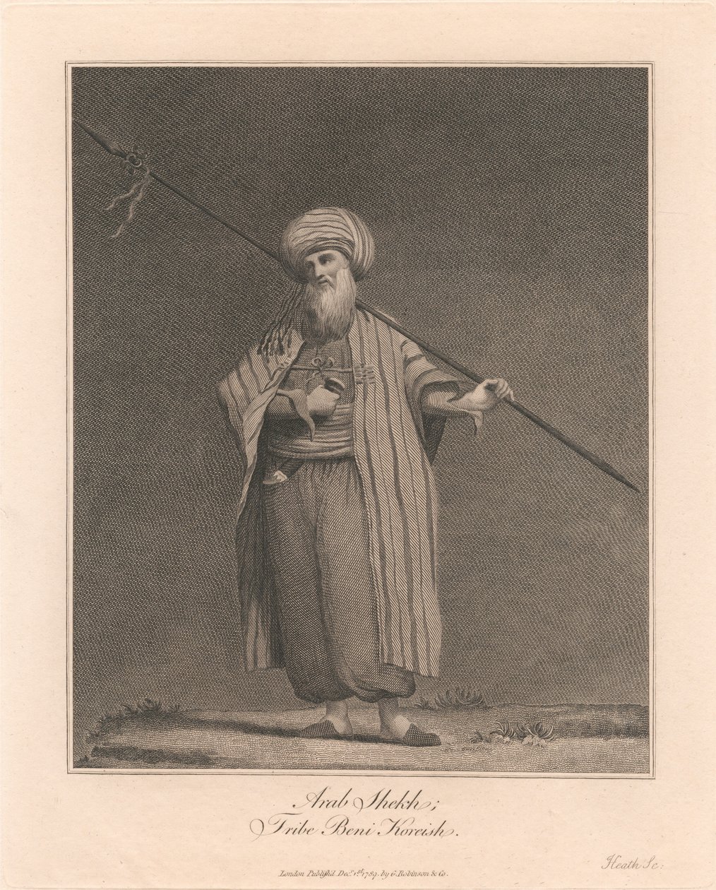 Arabský šejk, kmen Beni Koreish od James Heath