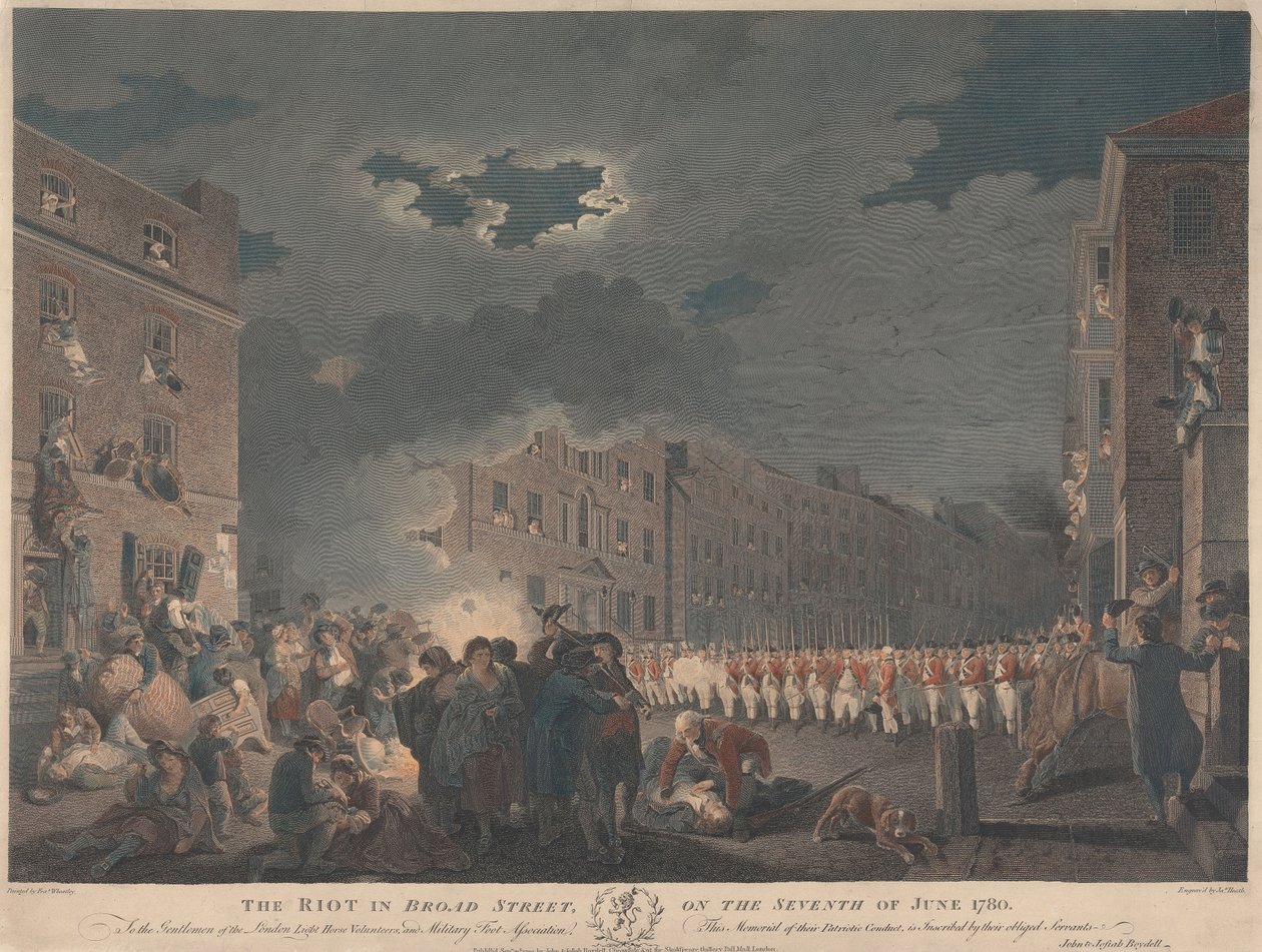 Nepokoje na Broad Street 7. června 1780 od James Heath