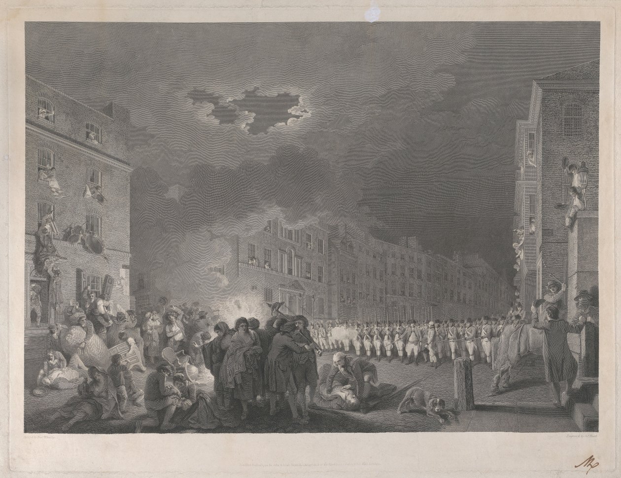 Nepokoje v Broad Street sedmého června 1780 od James Heath