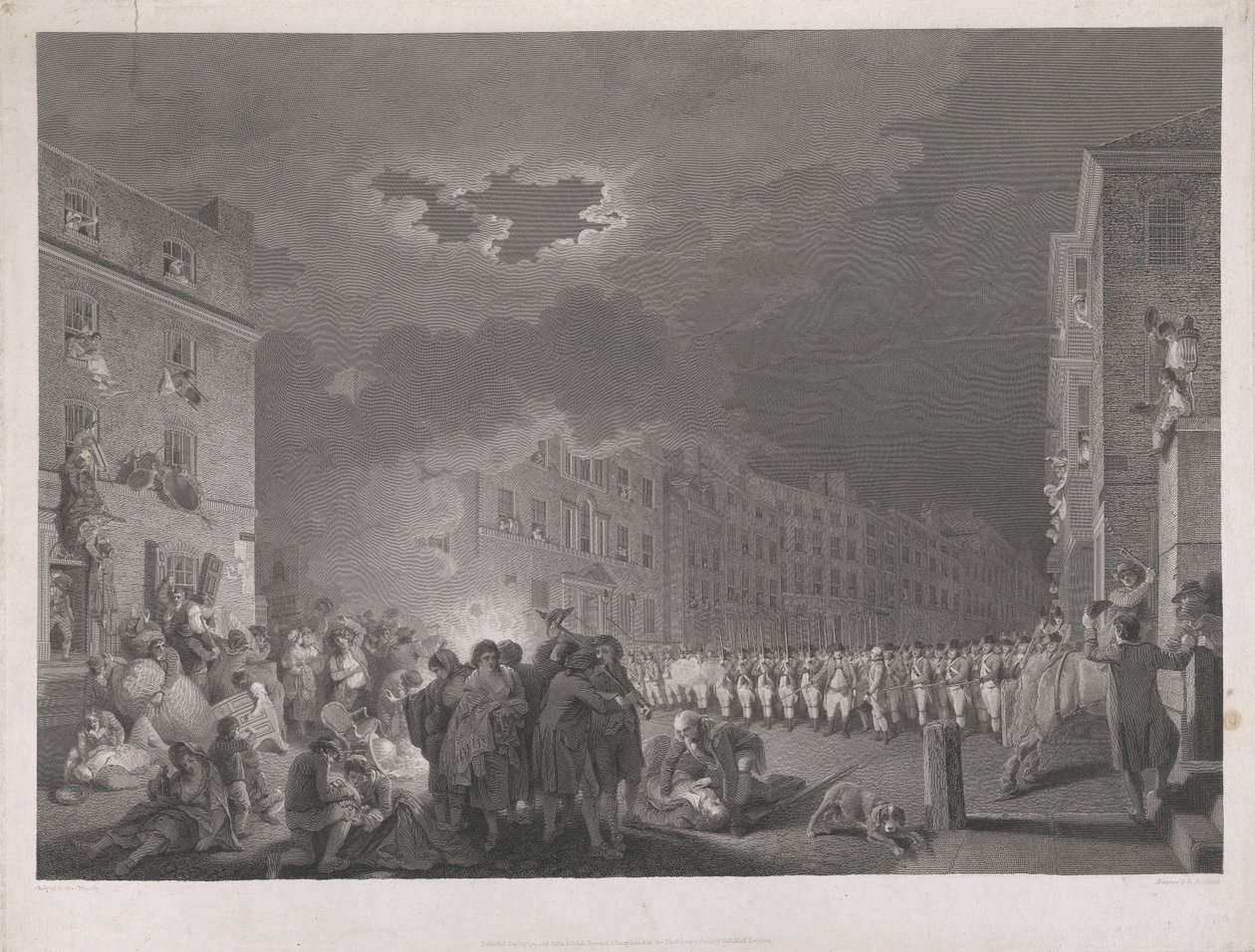 Nepokoje v Broad Street sedmého června 1780 od James Heath