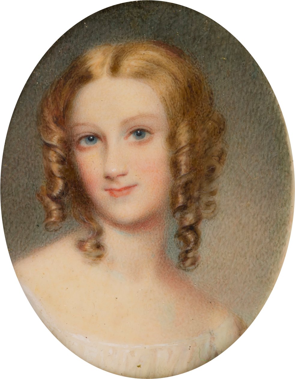 Portrét první paní Simpsonové, manželky pana Bridgemana Simpsona, kolem 1820-72 (olej na plátně) od James Heath Millington