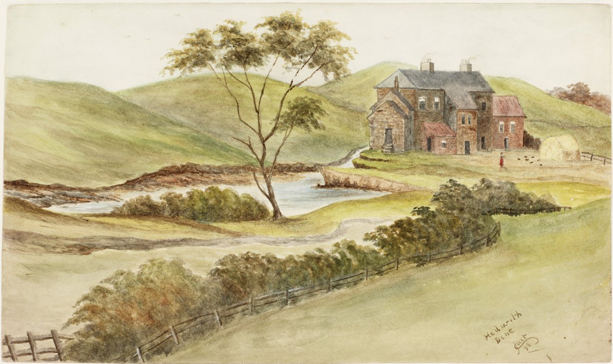 Hedworth Dene (akvarel a tělová barva a inkoust na papíře) od James Henry Cleet