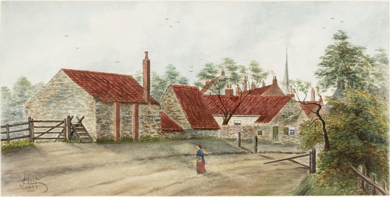 Silkeys Lane, Chirton, Northumberland (akvarel a tělová barva na papíře) od James Henry Cleet