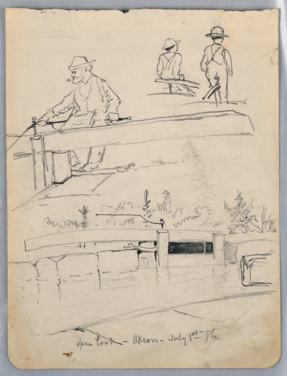 Open Lock, Akron, Ohio od James Henry Moser