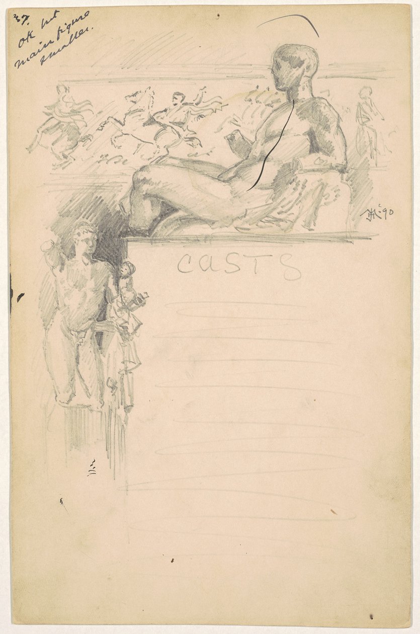 Studie na "Odlitky z antické sochy: Parthenon" od James Henry Moser