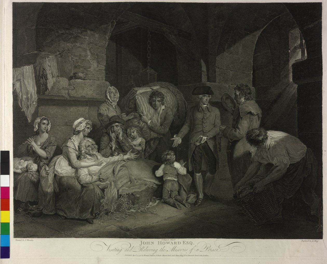 John Howard při návštěvě věznice od James Hogg