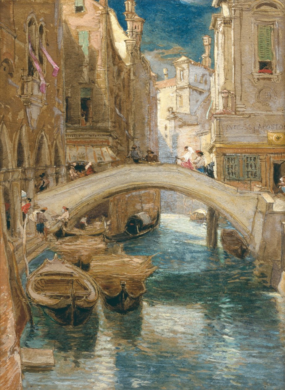 Ponte Santi Apostoli, Benátky (pero, tužka a inkoust) od James Holland