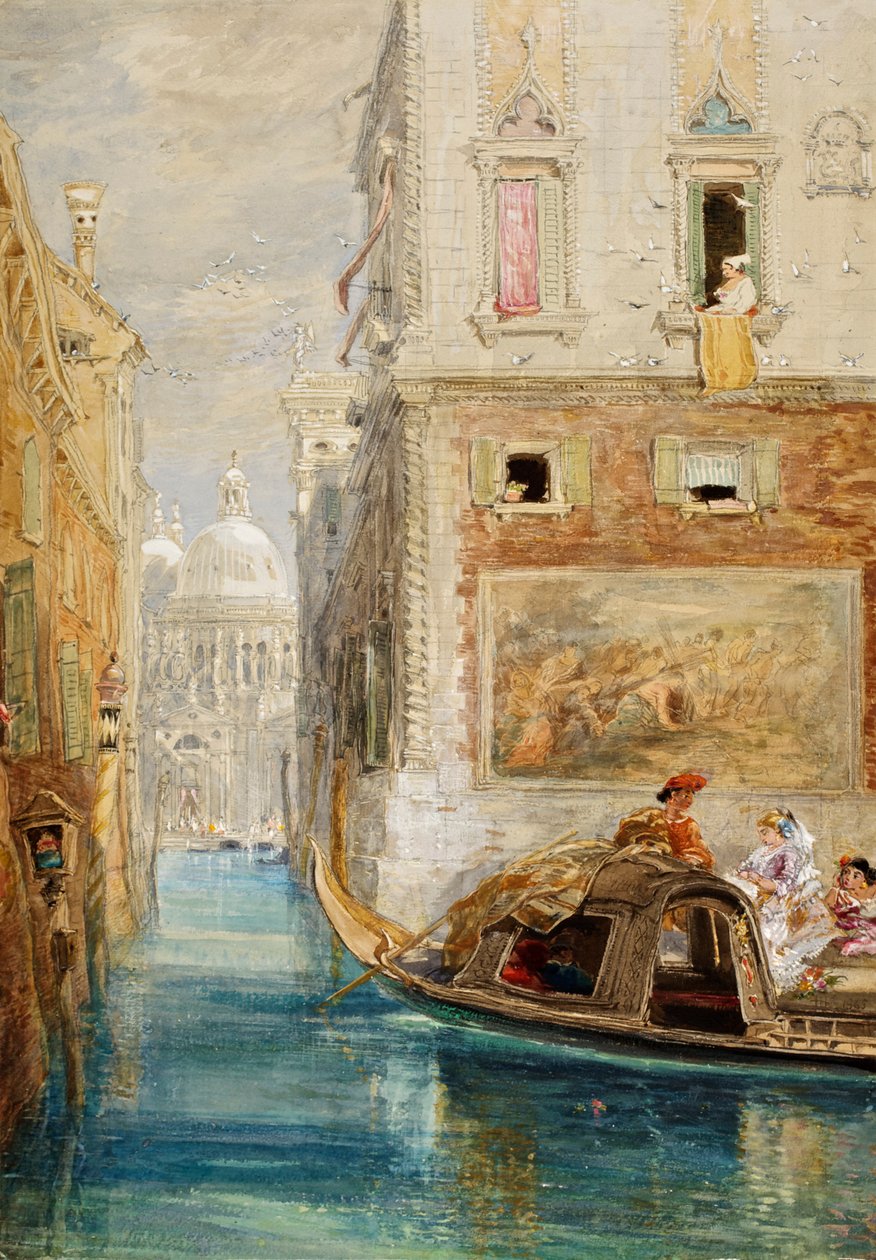 Gondola, Benátky, se Santa Maria della Salute v dálce od James Holland