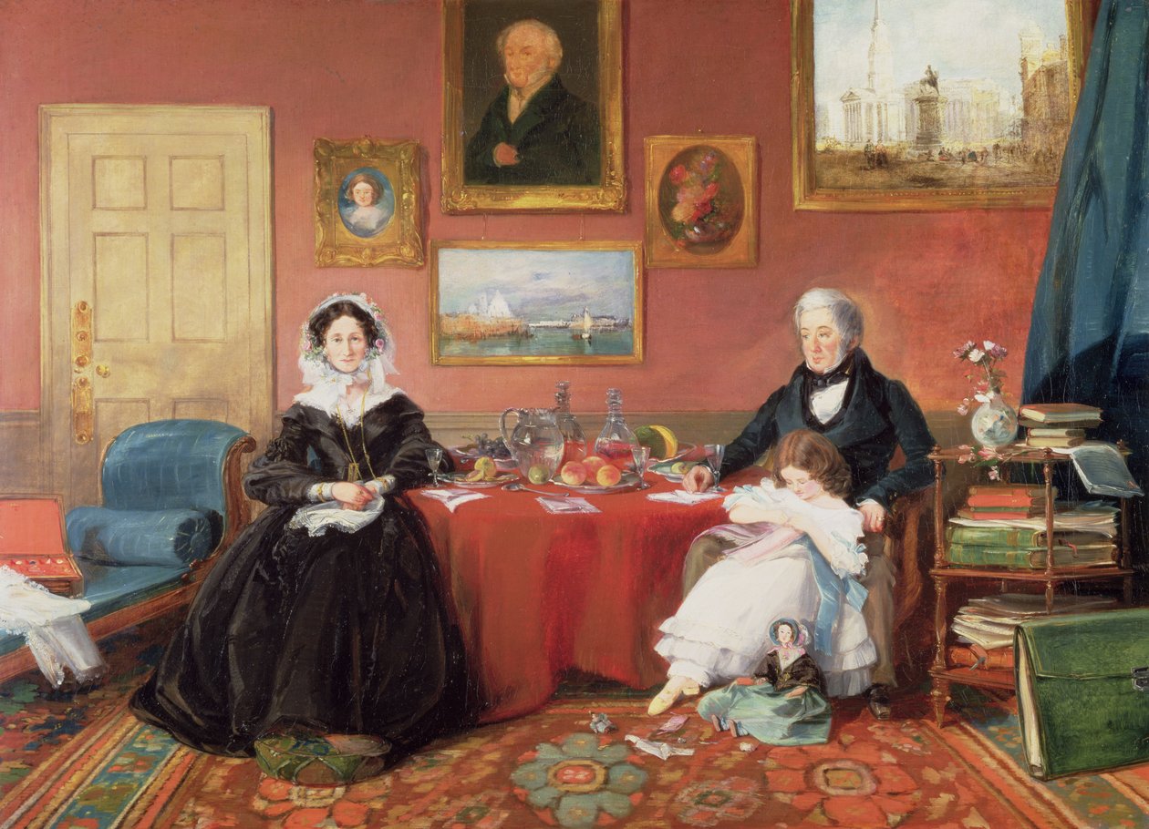Rodina Langfordů ve svém salonu, 1841 od James Holland