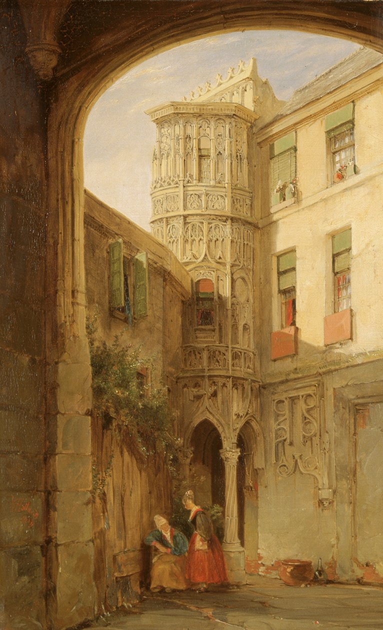 „Zbytky paláce Philippe le Bel“, 1835 od James Holland
