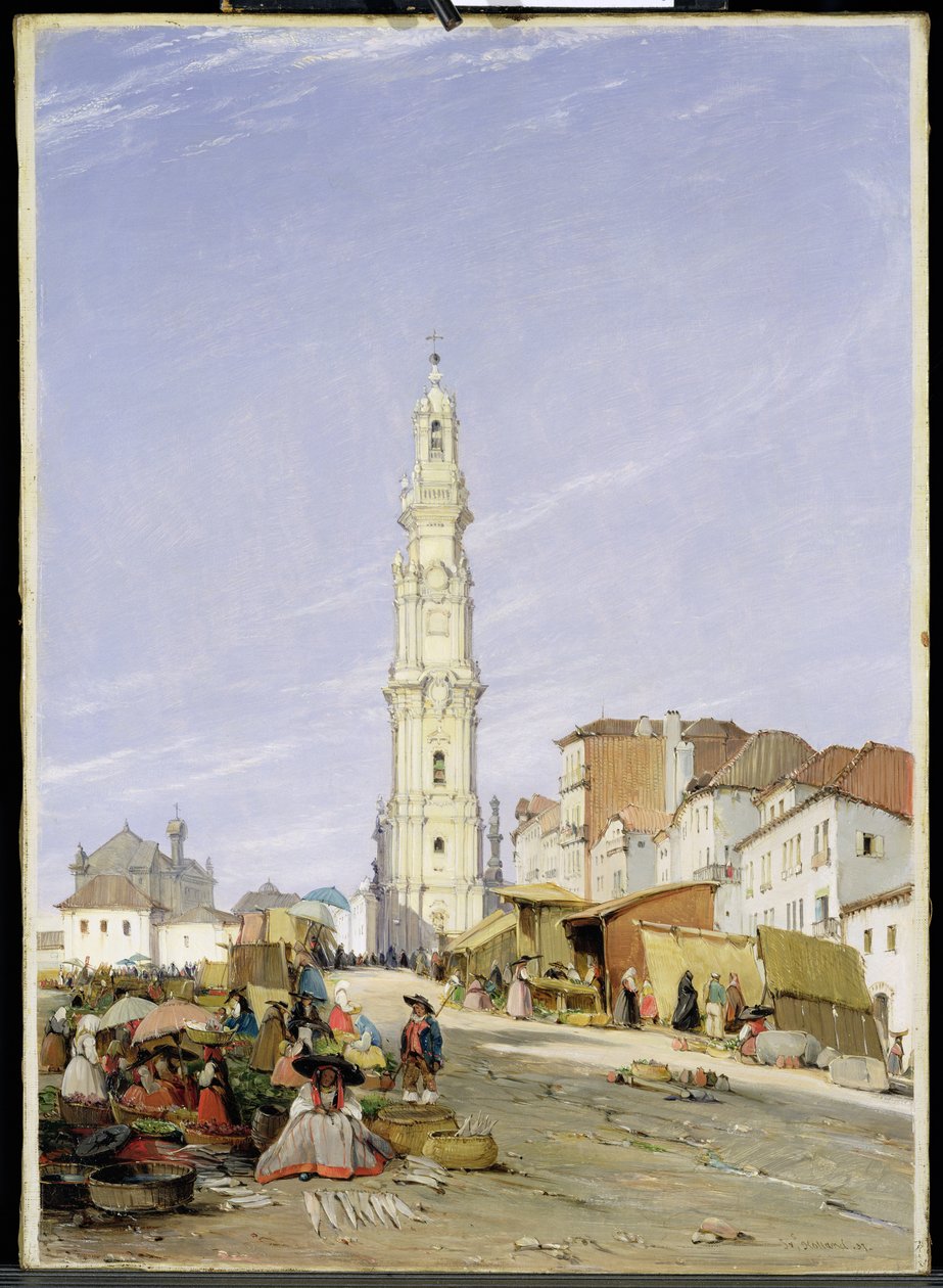 Věž duchovních, Porto, Portugalsko, 1837 od James Holland