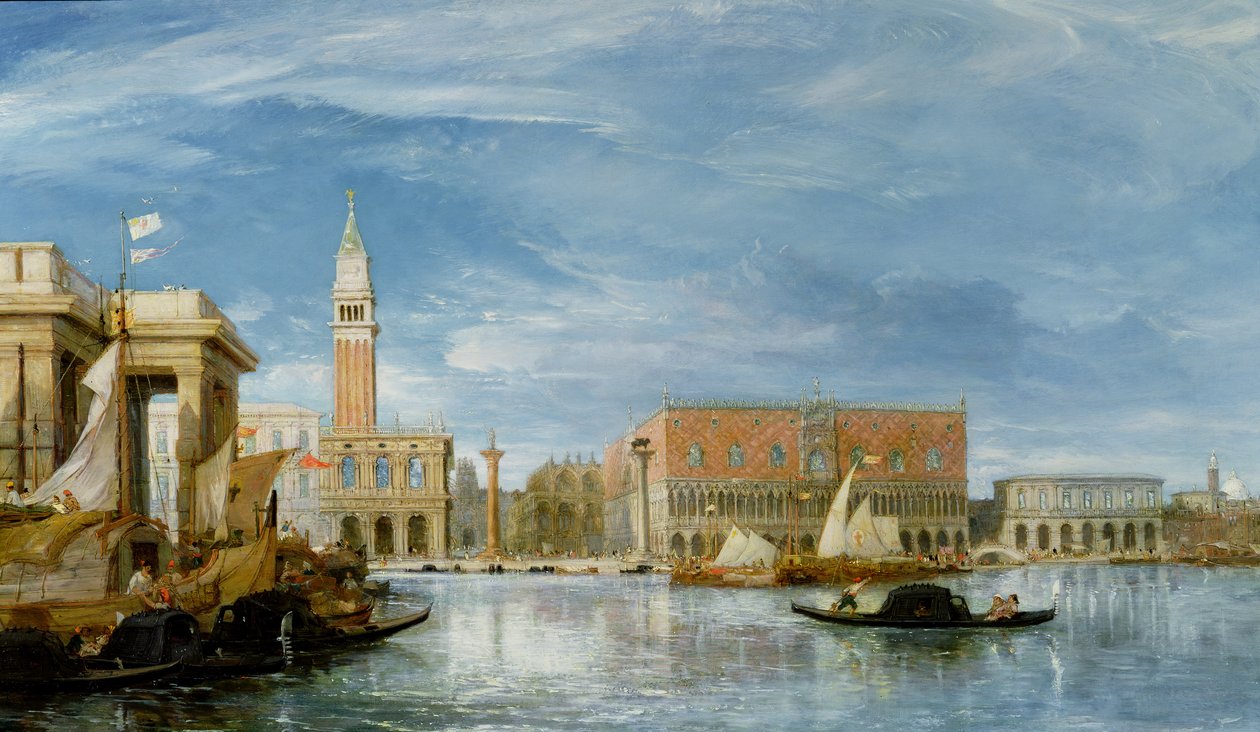 Pohled na Molo a Palazzo Ducale v Benátkách od James Holland