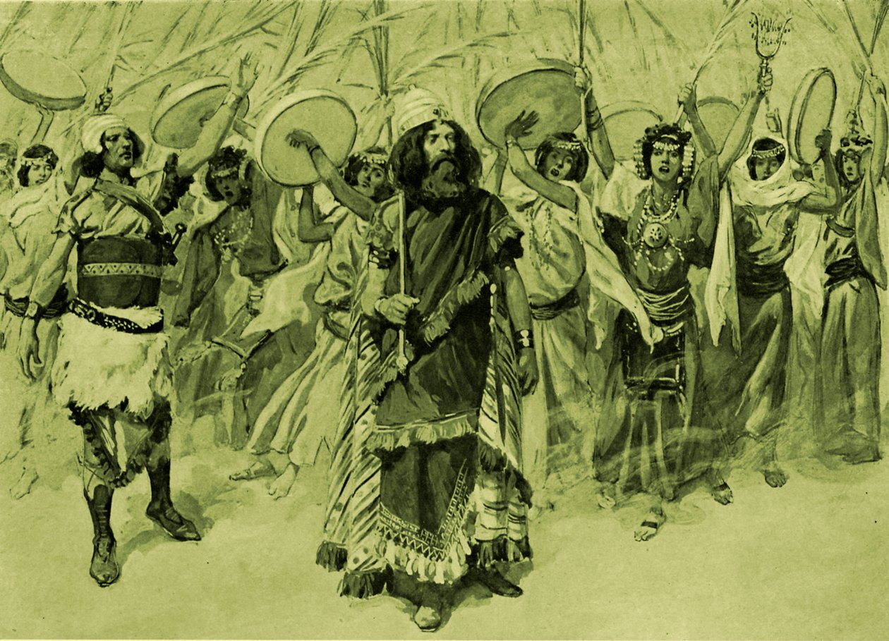 Slavnosti na počest Davida, Tissot-Bible od James Jacques Joseph (after) Tissot