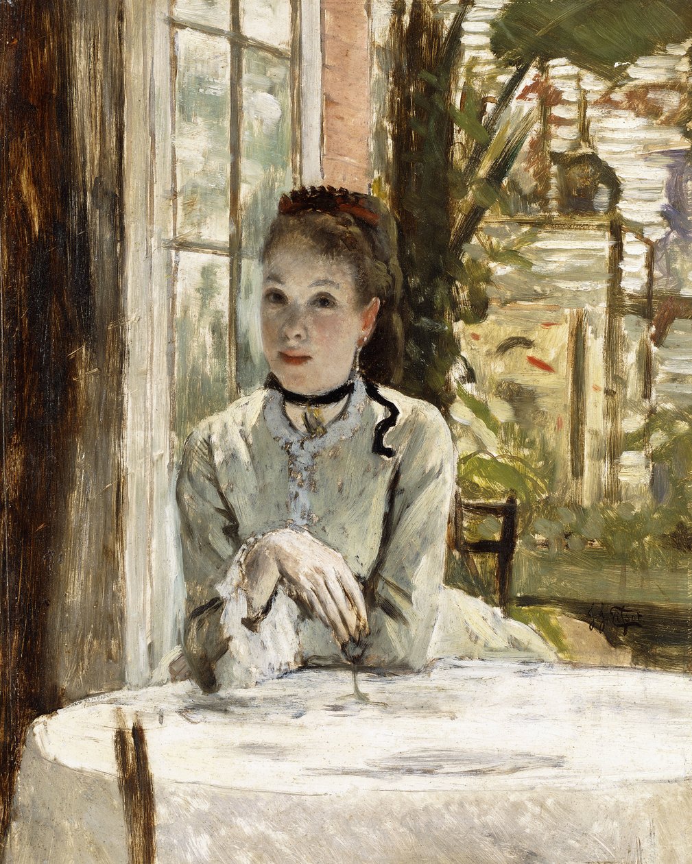 Žena v elegantním interiéru, od James Jacques Joseph Tissot