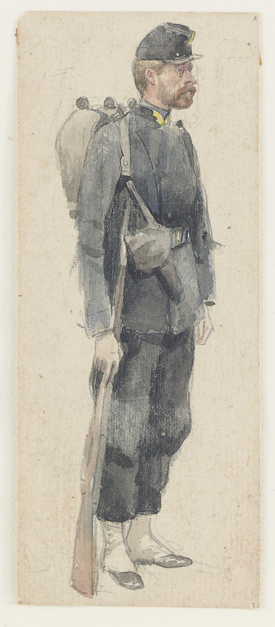 Voják s puškou od James Jacques Joseph Tissot
