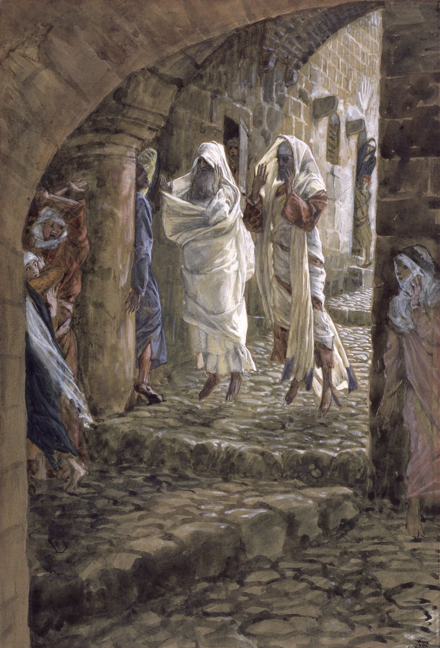 Zjevení mrtvých v ulicích Jeruzaléma, ilustrace pro The Life of Christ, c.1886-94 (wc & kvaš na kartonu) od James Jacques Joseph Tissot