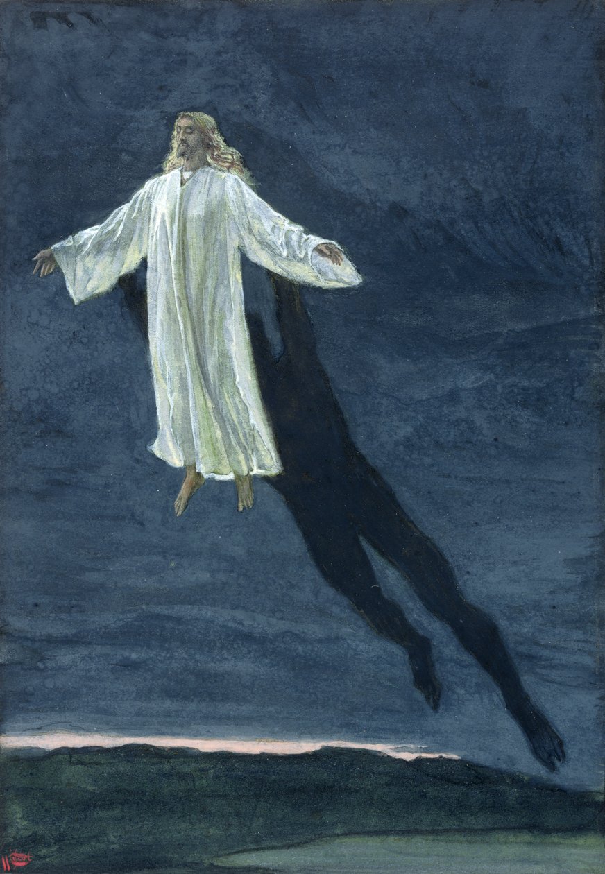 Kristus vzat do vysoké hory, ilustrace pro The Life of Christ, c.1886-94 (wc & kvaš na kartonu) od James Jacques Joseph Tissot