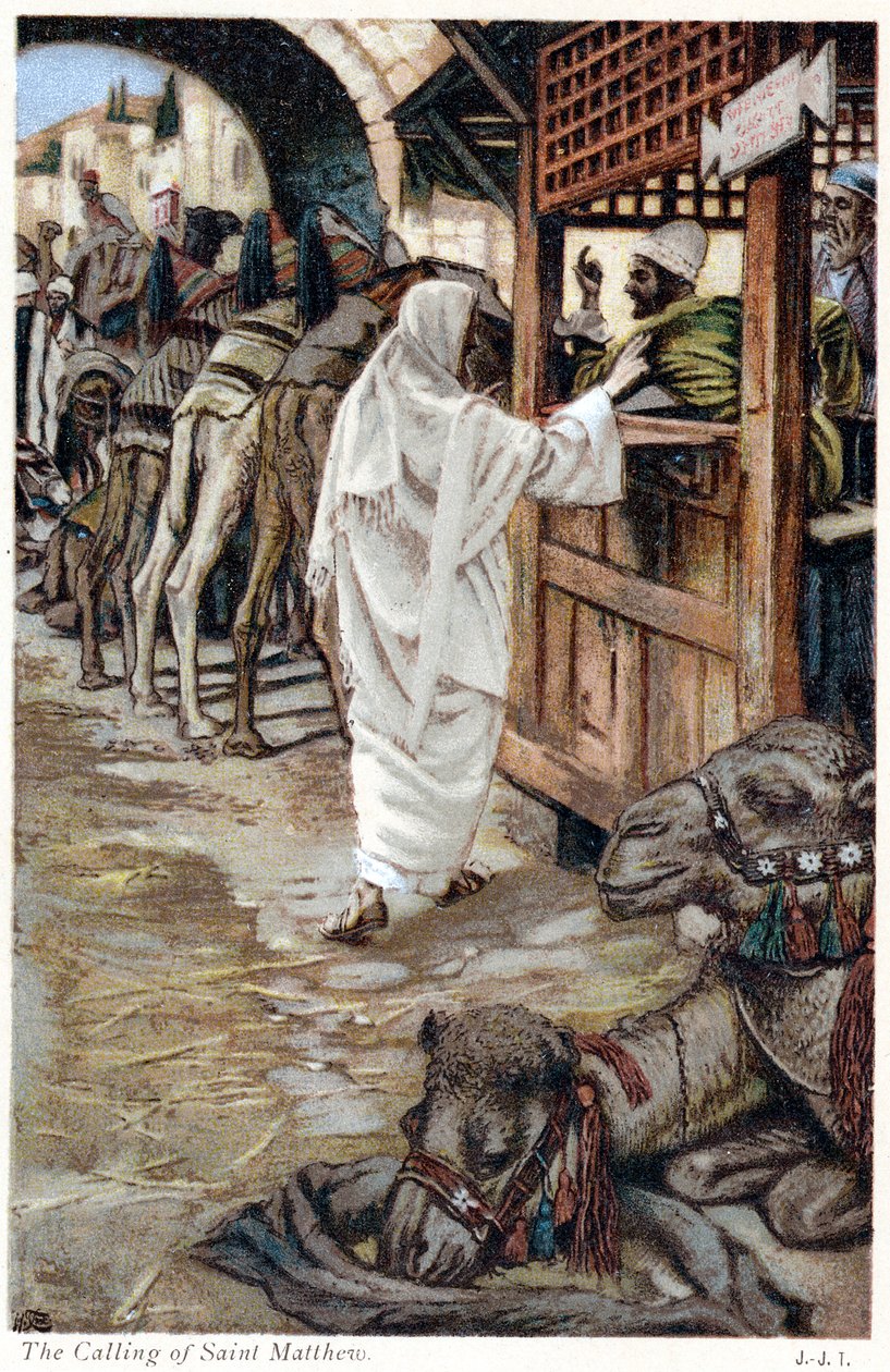 Kristus volá Matouše, výběrčího daní, c1890 od James Jacques Joseph Tissot