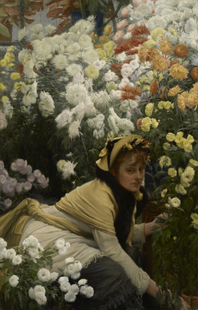 Chryzantémy, kolem 1874-76 od James Jacques Joseph Tissot