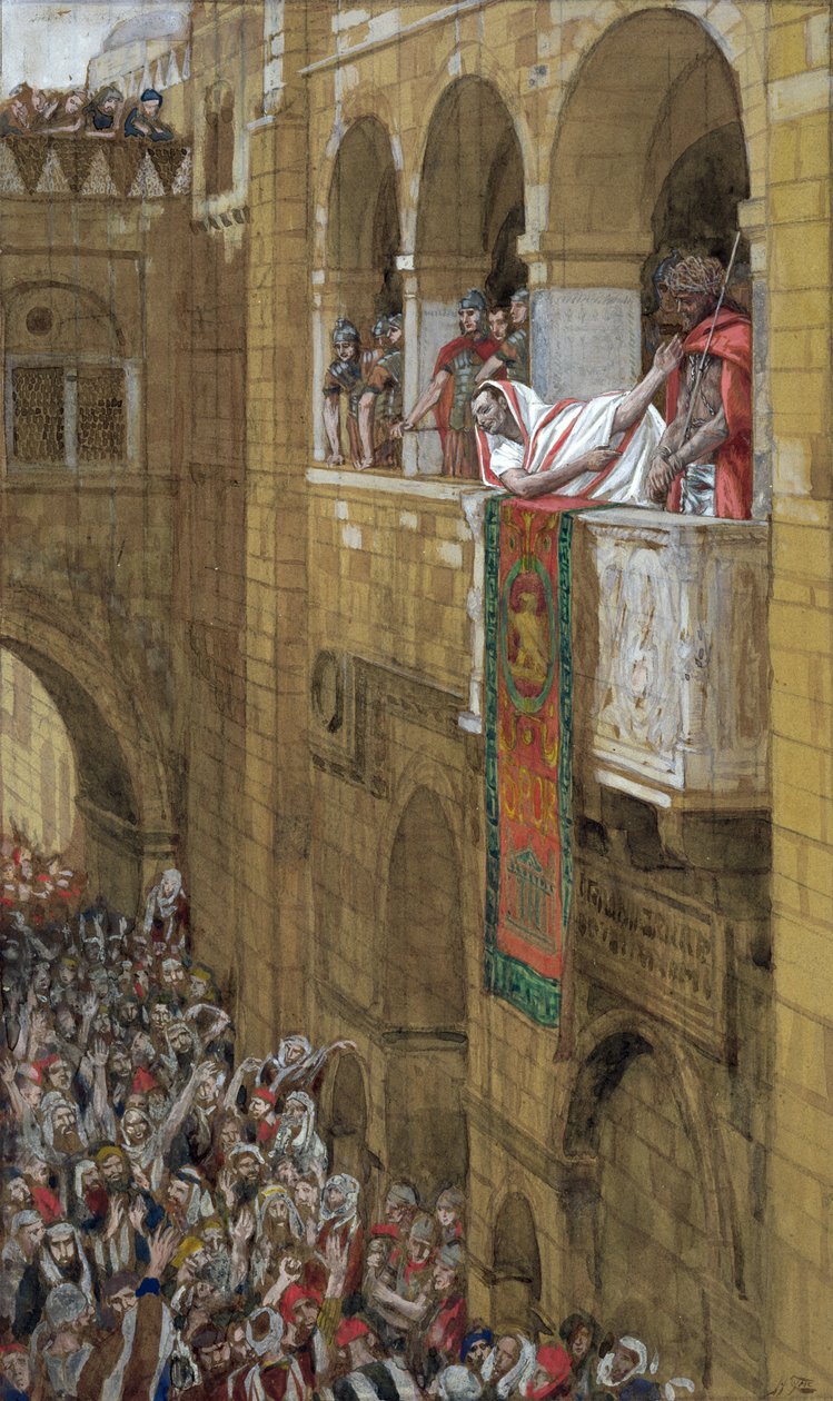Ecce Homo, ilustrace pro The Life of Christ, c.1886-94 (wc & kvaš na kartonu) od James Jacques Joseph Tissot