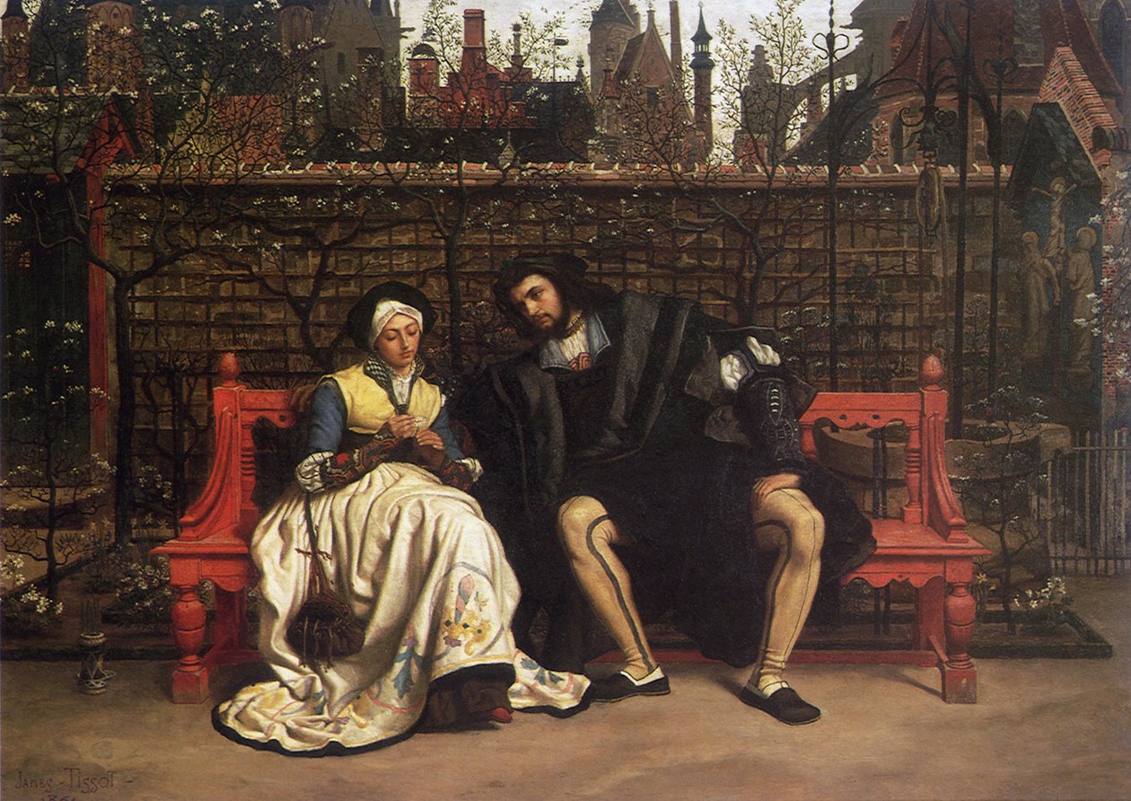 Faust a Markétka v zahradě, 1861 od James Jacques Joseph Tissot