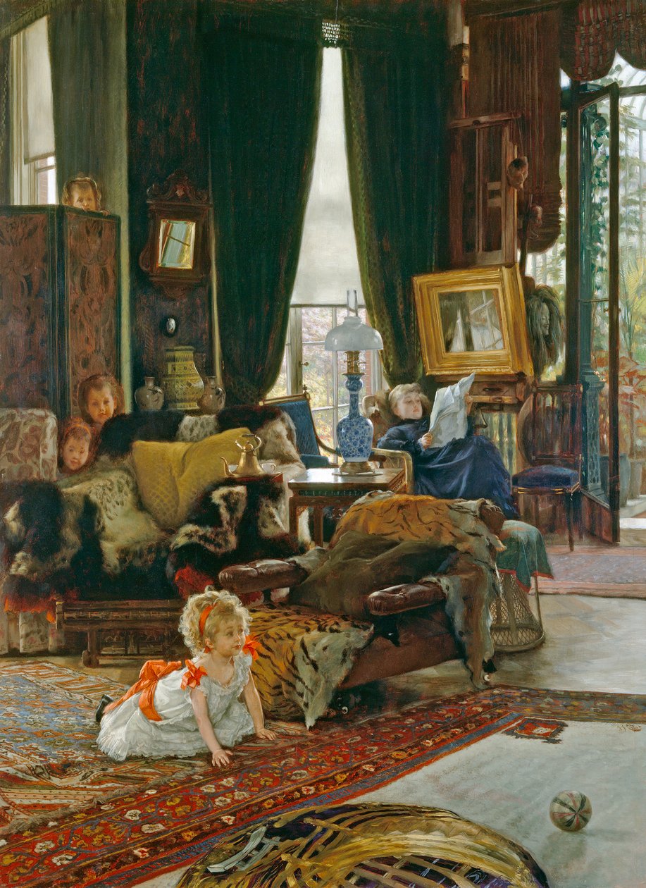 Hide and Seek, cca 1887 (olej na dřevě) od James Jacques Joseph Tissot