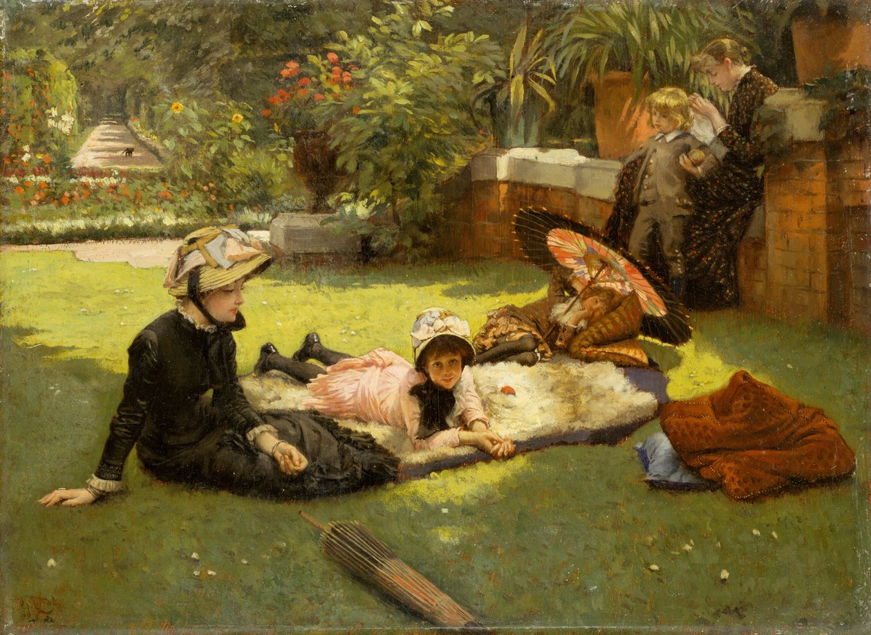 V plném slunečním světle od James Jacques Joseph Tissot