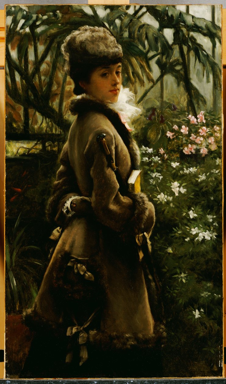 Ve skleníku, kolem 1867-69 od James Jacques Joseph Tissot