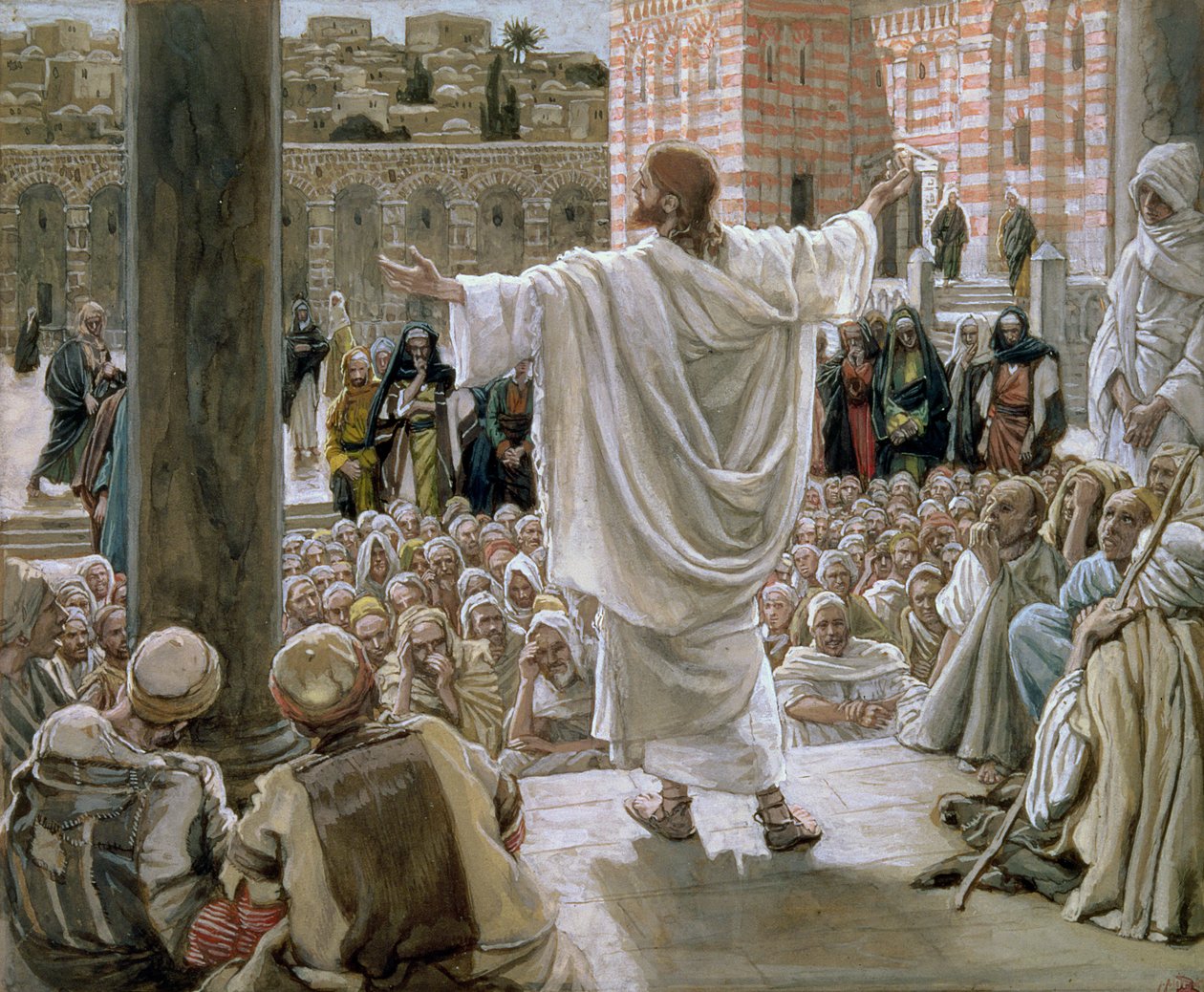 Jeruzalém, Jeruzalém, ilustrace k The Life of Christ, c.1886-96 (kvaš na kartonu) od James Jacques Joseph Tissot