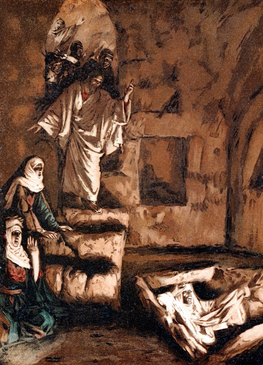 Ježíš vzkřísil Lazara z hrobu, 1897 od James Jacques Joseph Tissot
