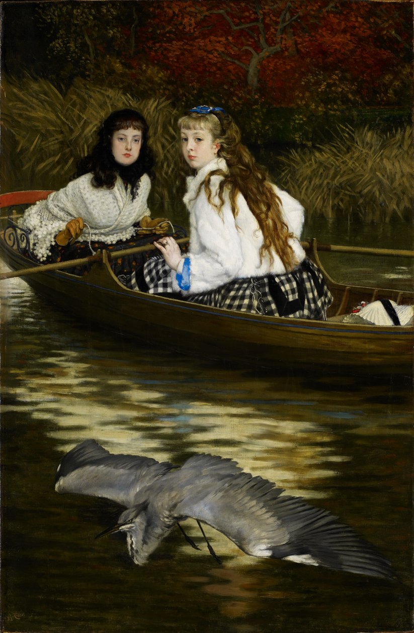 Na Temži, volavka, kolem 1871-72 (olej na plátně) od James Jacques Joseph Tissot