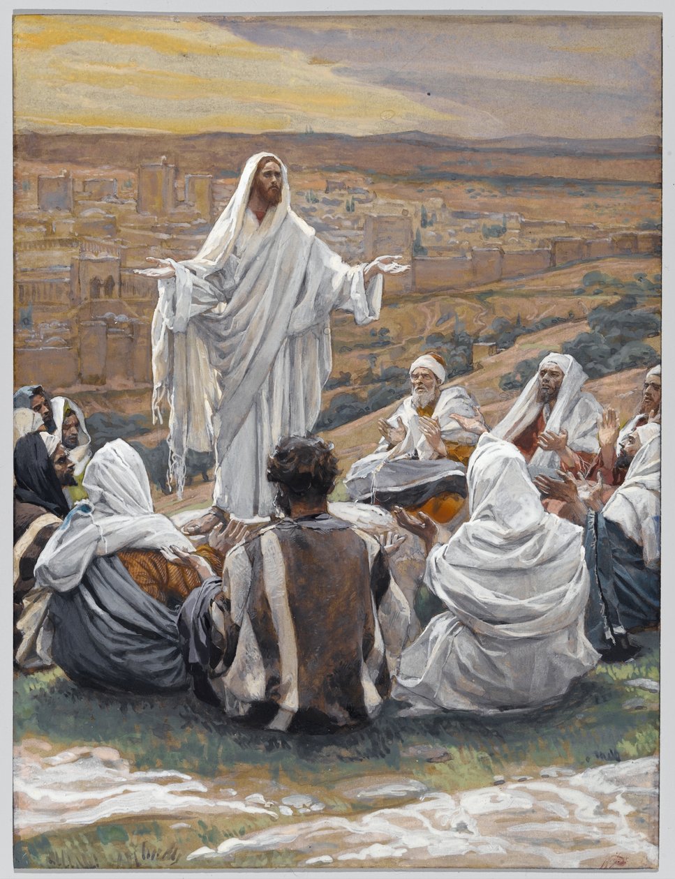 Pater Noster – The Lords Prayer, ilustrace pro The Life of Christ, c.1886-94 (wc & kvaš na kartonu) od James Jacques Joseph Tissot
