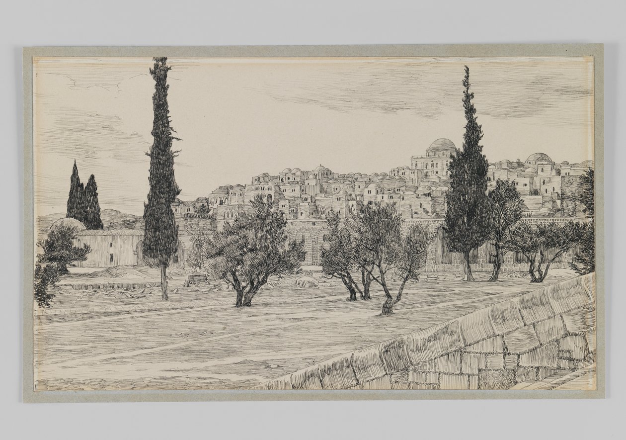 Místo soudu pohanů, Haram, ilustrace ze Života našeho Pána Ježíše Krista (inkoust na papíře) od James Jacques Joseph Tissot