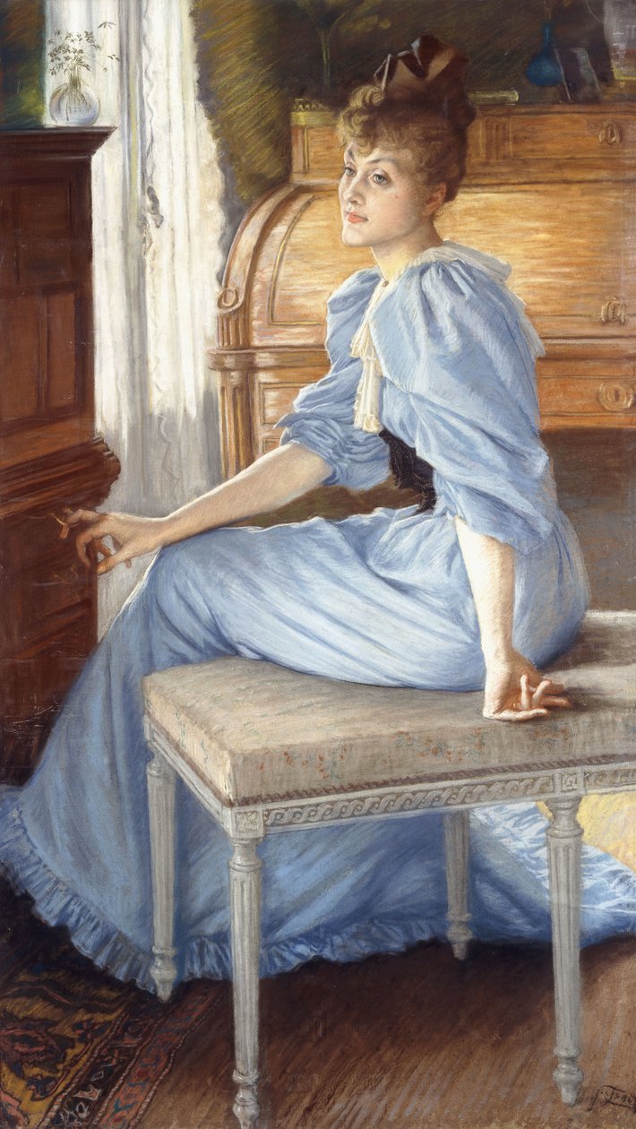 Portrét Madame Henriette de Bonnieres, 80. léta 19. století od James Jacques Joseph Tissot