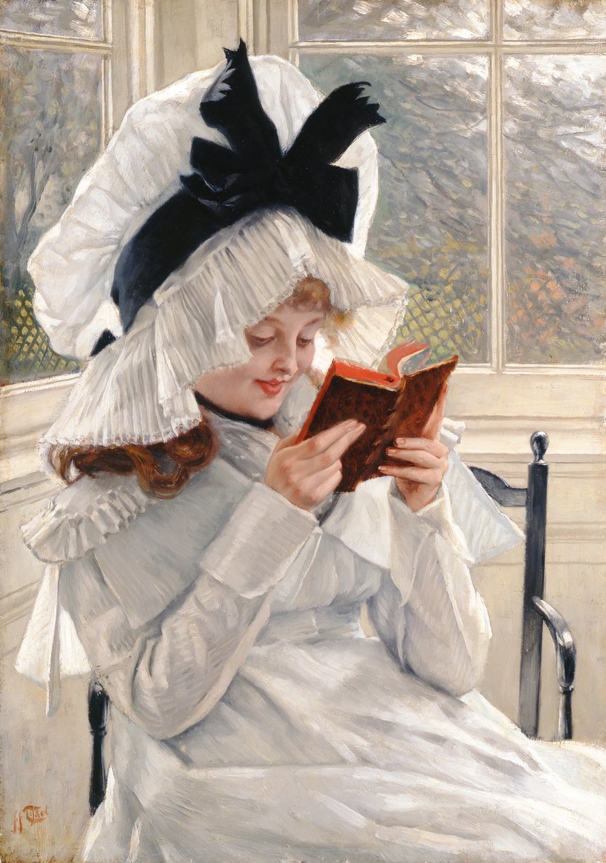 Čtení knihy, 1872-73 od James Jacques Joseph Tissot
