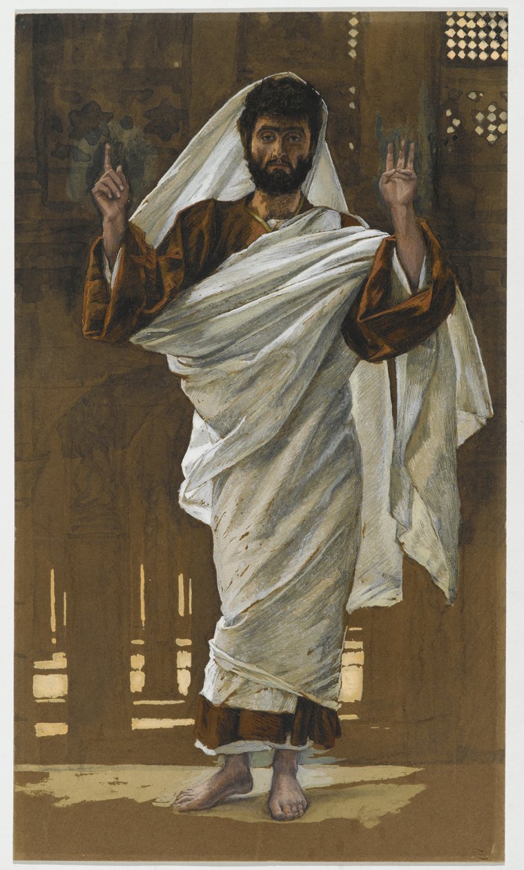 Svatý Bartoloměj, ilustrace pro The Life of Christ, c.1886-94 (wc & kvaš na kartonu) od James Jacques Joseph Tissot